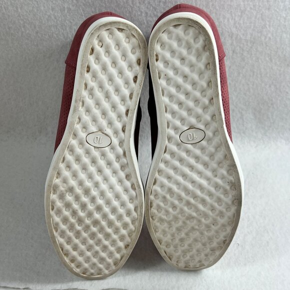 Journee Collection Womens Red Perforated Wedge Slip-on Sneakers Size 10 - Picture 5 of 10